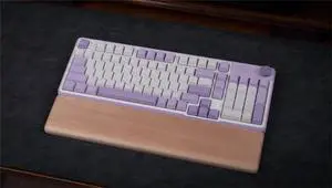 TANXJIA Sparrow 98 Wireless Mechanical Keyboard,Hot-Swappable, TFT Screen, KTT Linear Switches, Bluetooth/2.4G/Wired, RGB Backlit - Purple Mechanical Keyboard for Mac/Windows