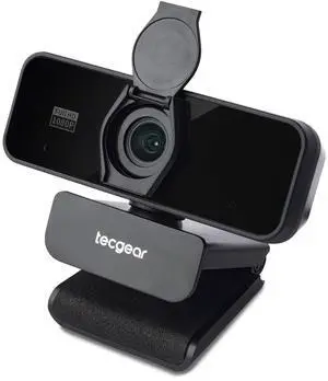 Tecgear 1080P Full HD Auto Focus with Privacy Cover USB Webcam, Sentinel Webcam, Plug and Play, for Zoom/Skype/Discord/Conferencing/OBS and Video Calling, Mac PC Laptop Desktop (Black)...