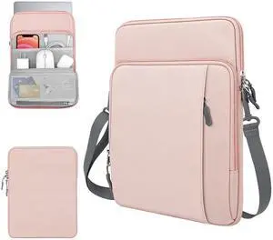 TiMOVO 13.3-14 Inch Laptop Sleeve Carrying Bag for Surface Pro 9/8/X, MacBook Air 2022-2018, MacBook Pro M2 14"/13" M2/M1 Pro, Galaxy Tab S9+/S8+,Pink