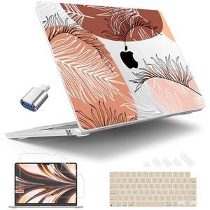 Tuiklol for M4 MacBook Air 13.6 inch Case 2025-2022 Release M2 Chip Model A3240 A3113 A2681, Plastic Hard Shell Cover for MacBook Air 13.6 Liquid Retina Display with Touch ID, Leaves