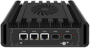 Mini PC N100 Firewall Hardware Intel 82599ES 2 x 10GbE SFP+, 3 x i226V 2.5GbE LAN OPNsense Appliance,AES-NI, 2HD, SIM Card Slot, M.2 WiFi Slot,8GB RAM 128GB SSD