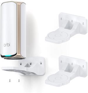 XLTTYWL Orbi WiFi 7 Wall Mount Kit, Orbit 7 Mount Bracket Optimize Space Compatible with Orbi Wi-Fi 7 Mesh Systems & All Net Gear Nighthawk Wi Fi 7 Routers(RBEWMB-10000S) (White, 2 Pack)