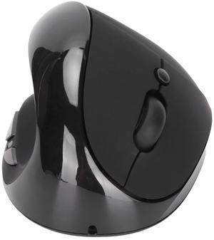 Left Handed Mouse, 2.4G Wire less Vertical Ergonomic Mouse, 800/1200/1600 DPI Adjustable, Rechargeable Optical Mouse with USB Receiver, for Laptop Computer PC Desktop (Black)