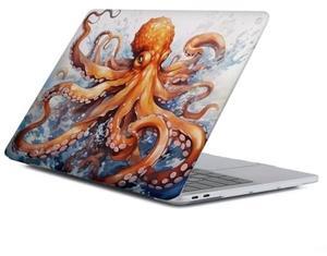 Yicomon Compatible with MacBook Air 13 inch Case 2020 2021 M1 A2337 A2179 A1932, Plastic Hard Shell Case for Mac Air 13 with Touch ID (2018-2021) - Orange Octopus Sea Water Flying Eagle