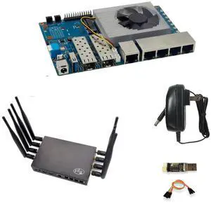 youyeetoo Bananapi BPI-R3 WiFi 6 Router Board with MediaTek MT7986 Chip Dual GbE LAN for IoT Router, VPN Client&Server, OpenWrt Projects (Banana Pi BPI-R3 Router Kits)
