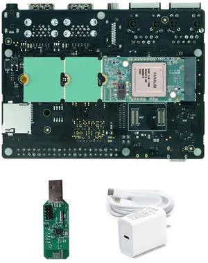 youyeetoo StarFive VisionFive2 13TOPS AI KIT,13TOPS Hailo-8L, 8GB RAM, StarFive JH7110, x2 GbE LAN Port, RISC-V Single Board Computer AI Deepl Edge Machine (with WiFi Module,Standard Kit)