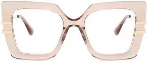 Zeelool Oversized Square Blue Light Blocking Glasses for Women ZJGX444789-03 Champagne