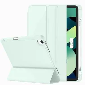ZryXal iPad Air 11 Inch Case M3 2025 / M2 2024, iPad Air Case 5th Generation/4th Generation 2022/2020 10.9 Inch [Support Touch ID and Auto Wake/Sleep](Pale Green)