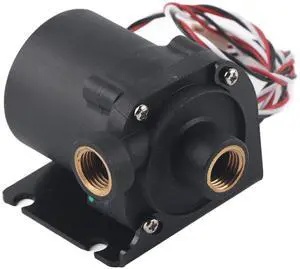 12v Brushless DC Pump, G1/4in Mini Computer, 600LH 3600RPM Rotate Speed Water Cooling Pump with Left Water Outlet for PC