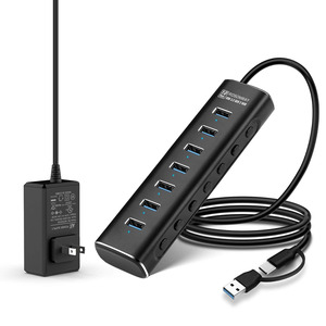 Hub USB 3.2 Alimentato ACASIS A 16 Porte (8x USB-A + 8x USB-C) Con Alimentatore Da 96W, Compatibile Con PC E Laptop