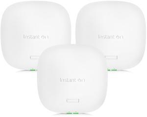 HPE Networking Instant On Access Point AP22 2x2 WiFi 6 Indoor Wireless Access Point (3 Pack) | Long Range, Secure, Smart Mesh Support | Power Source Not Included | US Model (R4W01A-3PACK)
