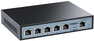 SODOLA 2.5Gb Easy Web Managed Switch, 2x10GBase-T Ports and 4x2.5GBase-T Ports, Full RJ45 Managed Ethernet Switch with Link Aggregation,VLAN,IGMP, 2.5G 10G Network Home-lab Switch