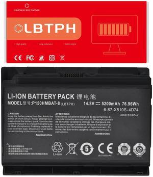 LBTECH P150HMBAT-8 X510S 6-87-X510S-4D74 Compatible Laptop Battery Replacement for CLEVO 6-87-X510S-4D7 6-87-X510S-4D72 6-87-X510S-4D73 6-87-X510S-4J7 6-87-X510S-4J72 G505 P150EM 14.8V 5200mAh/76.96Wh