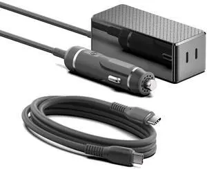 HKY Smart 145W 140W Laptop Car Charger 2-Port USB C PD3.1 12V-24V DC Adapter for MacBook Pro/Air,Dell,Lenovo,HP,MSI,Asus ROG Ally,Steam Deck,Samsung,Chromebook,Tablet,Phone,Starlink Mini
