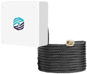 Maswell WiFi 6E Antenna 2.1-7.2 GHz Screw and 3M Adhesive Mount IP67 9.8 inches with Nylon overbraids Cable for WiFi 5 WiFi 6 WiFi 6E Wimax Bluetooth Zigbee Outdoor IoT Antenna, NOT for Boosting