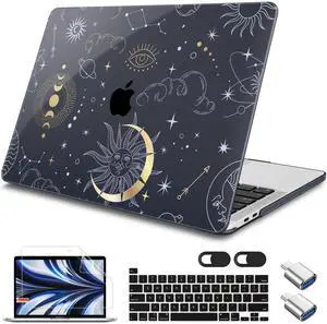 Tuiklol for MacBook Pro 16 inch Case (2020 2019 Release) Model A2141, Hard Shell Case for Keyboard Cover& OTG & Camera Cover with Retina Display and Touch Bar Fits Touch ID,Magic Constellations