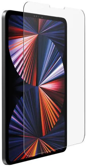UNIQ iPad Pro Screen Protector 12.9 inch (6th Generation) OPTIX 4K Optical Clarity Tempered Glass Protector + DustRepel anti-static installation