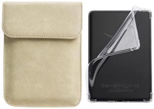 Accessories for Kindle 11th Generation 2022 Bundle: 6 Inch Clear Case & Protective Pouch