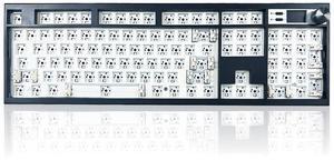 ZUOYA GMK104 Full Size Mechanical Keyboard Kit with Screen&Knob,VIA Programmable HotSwap Wireless BT5.0/2.4G/Type-C Gasket Mounted PCB Custom Barebones DIY Kit RGB Gaming Keyboard(Black)