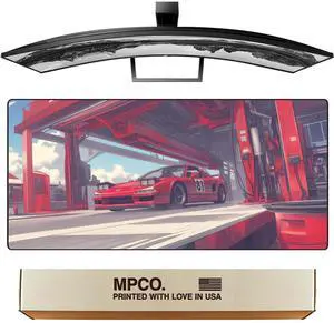 MPCO. Manga Motors Large Gaming Desk Pad - 36" x 17" Aeroglyde Fabric Miros-Honda Desk Mats - Non-Slip, Washable, Smooth Glide for Precision Gaming & Work