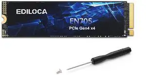 Ediloca 1TB SSD NVMe M.2 2280 PCIe Gen4 x4 Internal Solid State Drive - Up to 5000MB/s, 1TB SSD PS5 Dynamic SLC Cache, PS5 Compatible for Gaming PC Laptop(EN705)