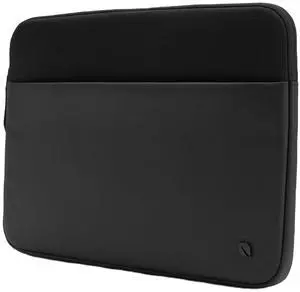 Incase A.R.C. Sleeve with ReSpun 100% Recycled Polyester - 13" & 14" MacBook/Laptop & iPad/Tablet Case - Cushioned Faux Fur Lining, External Zippered Slip Pocket - Black