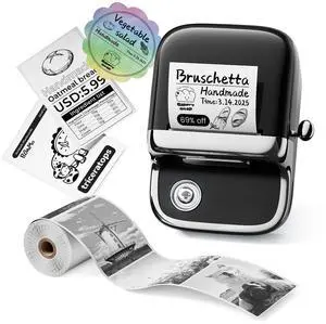 Phomemo M150 Upgrade Label Maker, Mini Bluetooth Thermal Label Printer, 2 Inch Label Maker Machine with Tape for Home, School, Office, with 100+ Fonts, 1000+ Icons, Compatible with Phone, PC