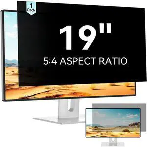 Mamol 19 Inch Computer Privacy Screen Filter for 5:4 Widescreen Monitor, Removable Eye Protection Anti Glare Spy Blue Light Filter Privacy Shield, Anti Scratch Screen Protector Film 19 In