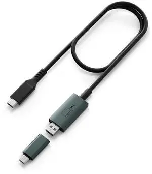 Leudaich 2-in-1 USB-A/C Video Transmission Cable Suitable for 15.6'' Triple Monitor, Design for without Full-Featured Type-C Ports laptop connect tri-screen, Especially for Macbooks with M1/M2/M3 chip