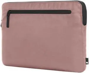 Incase Compact Laptop Sleeve with Flight Nylon - 14-inch MacBook/Laptop & iPad/Tablet Sleeve - Faux Fur Lining, Lightweight, Durable, Weather Resistant, Slip Pocket for Accessories - Aged Pink