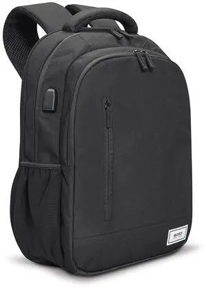 Solo New York Laptop Backpack for Women & Men -Carry On Bookbag for Travel & Work, Lightweight Bag, Side Mesh Pockets, Fits 15.6" Computer - Re:Define, Black