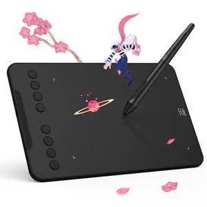 XPPen Updated Deco Mini7 V2 Drawing Tablet-16384 Levels of Pressure Battery-Free Stylus, 7 x 4 OSU Drawing Pad, 8 Hotkeys for Digital Art, Teaching, Gaming Graphic Tablet for Chrome, PC, Mac, Android