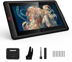 XPPen Upgraded Artist 15.6 Pro V2 Drawing Tablet with Screen 16384 Pen Pressure X3 Pro Stylus Graphic Art Tablet with Full-Laminated Anti-Glare Glass Tilt Support Red Dial and 8 Shortcut Keys