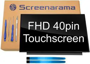 SCREENARAMA New Screen Replacement for NV156FHM-T01 V8.0, OnCell Touch, FHD 1920x1080, IPS, Matte, LCD LED Display with Tools