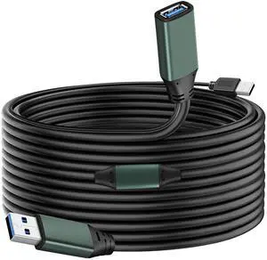 Kumiho 50FT USB 3.0 Extension Cable with Extension Chipsets Signal Booster Active Type A Male to A Female for PlayStation, Xbox, Keyboard, Mouse, USB Flash Drive, Printer, Camera and More
