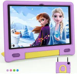JREN Kids Table 10.1" Android 14 Tablet for Kids64GB StorageOcta-CoreWiFi CamerasParental ControlKids ContentCase Included Great Gift for Children Ages 3-12 Years Old Purple