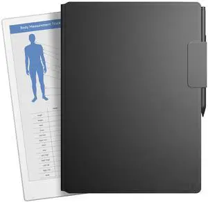 OLAIKE Magnetic Book Folio Cover for Remarkable Paper Pro 11.8 Inch 2024, Support Auto Wake/Sleep, Lightweight Remarkable Paper Pro Case with Pen Clasp, Black (Practical Templates Included)
