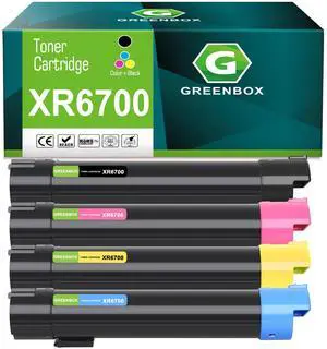 GREENBOX Compatible Phaser 6700 Toner Cartridge Replacement for Xerox 6700 106R01510 106R01509 106R01508 106R01507 Toner Cartridge for Phaser 6700DN 6700DT 6700DX 6700N Printer (4-Pack, K/C/Y/M)