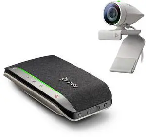 Plantronics Poly - Studio P5 Webcam with Poly Sync 20+ Speakerphone Kit Polycom - 1080p HD Professional Video Conferencing Camera & Bluetooth Wireless Smart Speakerphone-Certified for Zoom & Teams