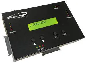 Vinpower Digital 1 to 3 SATA 2.5" & 3.5" Hard Disk Drive/Solid State Drive (HDD/SSD) Clone Duplicator and DOD Level Eraser