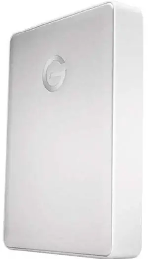 G-Technology 4TB G-DRIVE Mobile USB-C (USB 3.1 Gen 1) Portable External Hard Drive, Silver- 0G10348