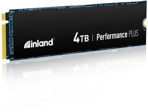 INLAND 4TB Performance Plus NVMe Internal Gaming SSD Solid State Drive Optimized for PS5 - Gen4 PCIe, M.2 2280, DRAM Cache, 176-Layer TLC 3D NAND Flash, Up to 7200MB/s