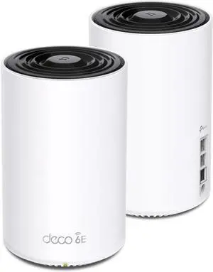 TP-Link  XE75 Pro AXE5400 Tri-Band WiFi 6E Mesh System - 2.5G WAN/LAN Port, Covers up to 5500 Sq.Ft, Replaces WiFi Router and Extender, AI-Driven Mesh, New 6GHz Band, 2-Pack