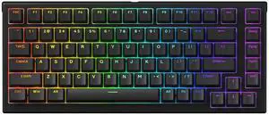 MONSGEEK Rapid Trigger Gaming Keyboard with Magnetic Switches, 75% Wired Mechanical Keyboard MG75S HE Black Shine-Through 8k Magnetic Switch (Kailh Pink Magnetic)