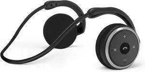 itayak Behind The Head Headphones, Bluetooth 5.0 Neckband Around Head Headphones Lightweight Small Foldable Wireless Sports Sweatproof Headset with Microphone & Carrying Case (Black)
