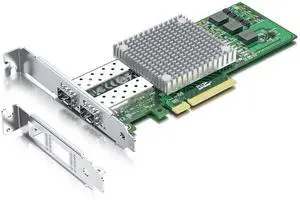 H!Fiber 10Gb SFP+ PCI-E Network Card NIC, with Broadcom BCM57810S Chip, Dual SFP+ Port Card, PCI Express X8, Ethernet LAN Adapter Support Windows/Windows Server/Linux/VMware Esxi