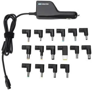 Helpers Lab 12V 24V Input Laptop Car Charger 16V 18.5V 19V 19.5V 20V DC Power Adapter 90W with 18W QC3.0 USB & 16 Tips 108W Universal for HP Dell IBM Lenovo Acer ASUS Compaq Samsung Sony and More