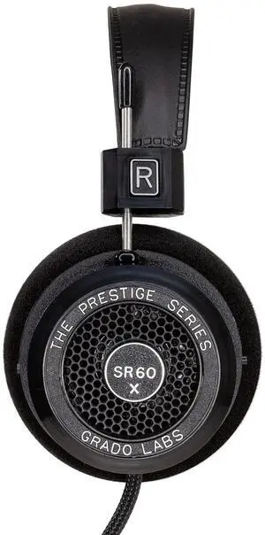 GRADO SR60x Prestige Series Wired Open-Back Headphones  Dynamic Over-Ear Headphones with 44mm Drivers, Lightweight Build, Hand-Assembled in Brooklyn  Audiophile Sound for Home & Studio