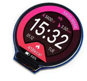 Waveshare 1.28inch Round LCD Display Module 65K RGB Colors 240×240 Resolution with SPI Interface Embedded GC9A01 Driver, Raspberry Pi 5/4B/3B/Zero/Zero W/Zero 2W/Pico/Pico W/Pico WH