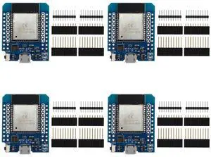 DIANN 4pcs ESP32 D1 Mini NodeMCU ESP32 WLAN WiFi Bluetooth IoT Development Board Micro USB for ESP32 WiFi Module Bluetooth Internet of Development Board